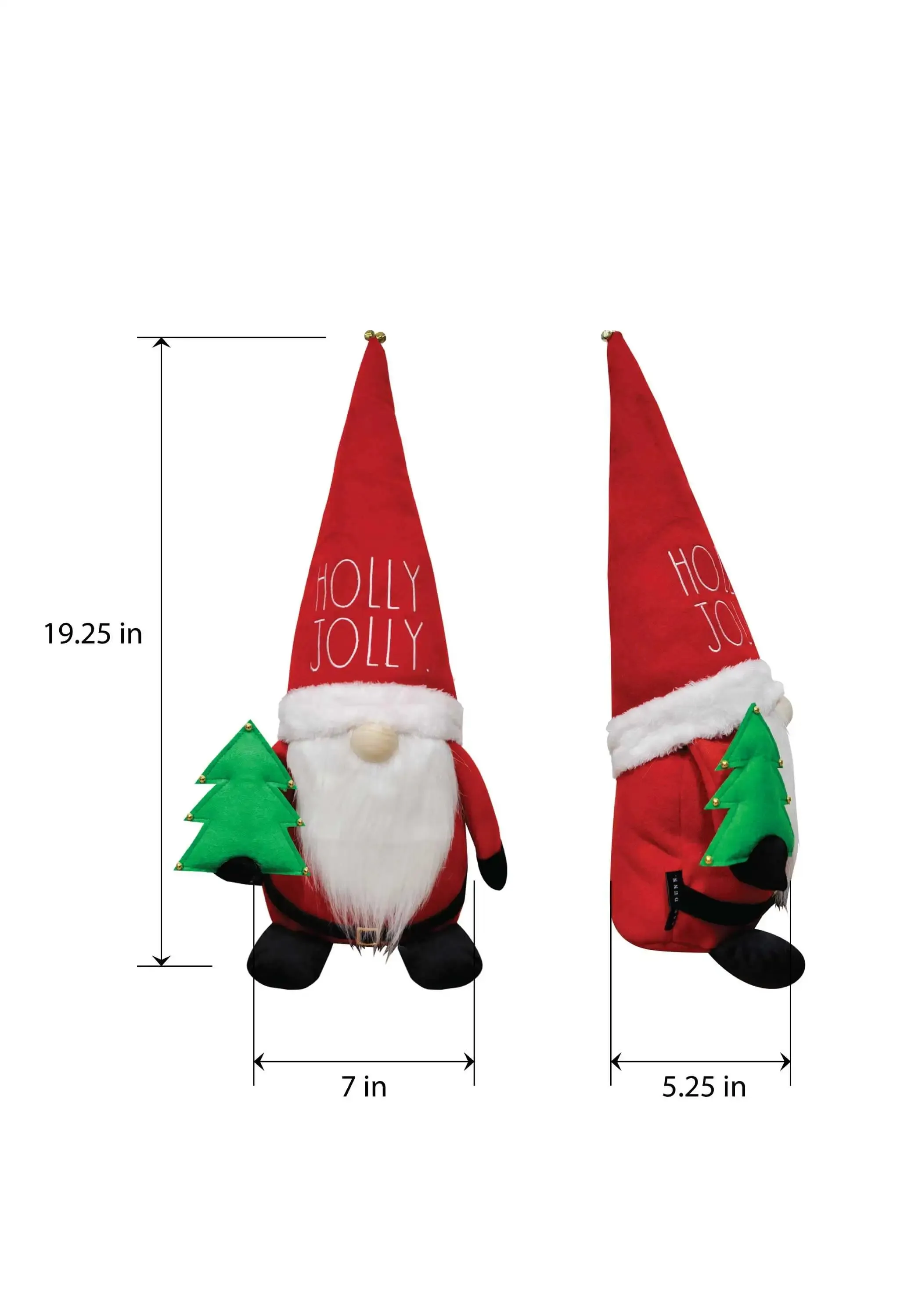 Rae Dunn “Holly Jolly” Plush Christmas Santa Gnome