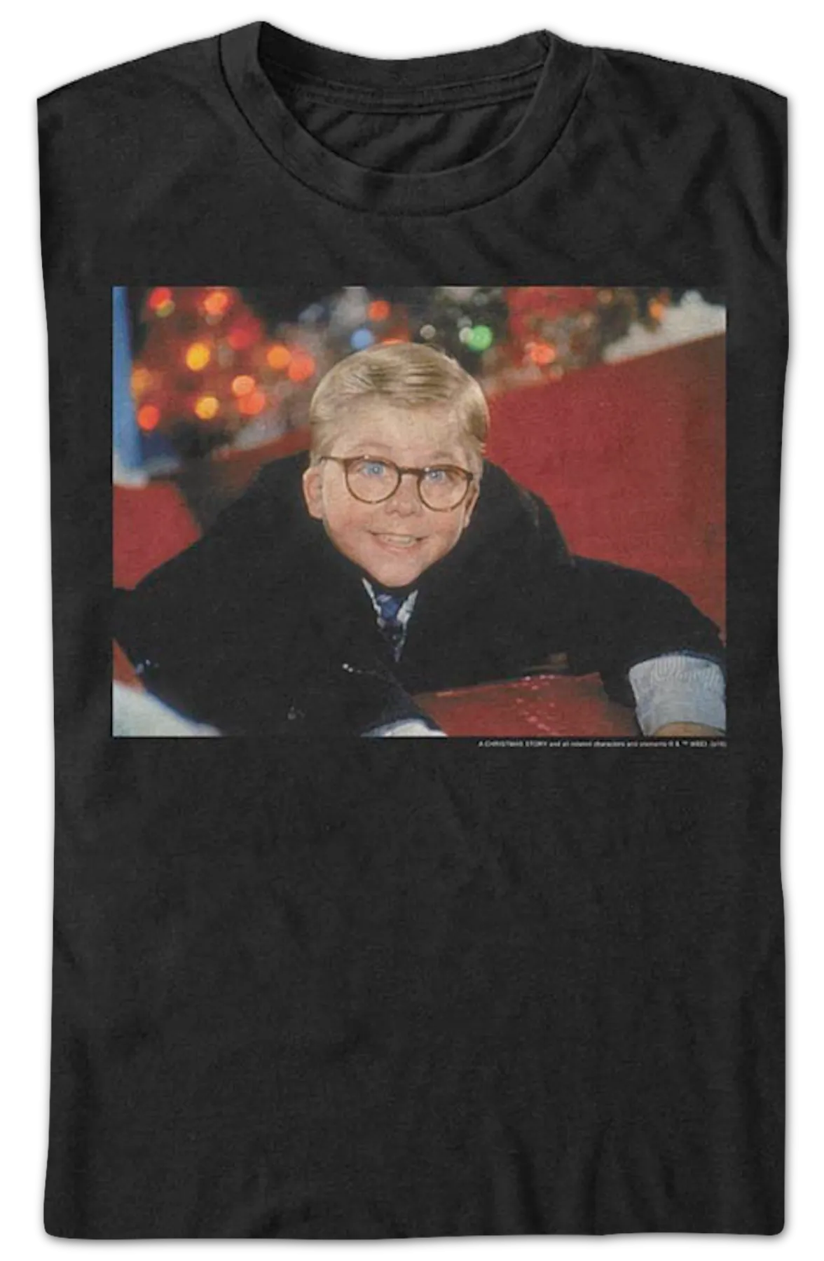 Ralphie Photo Christmas Story Black T-Shirt