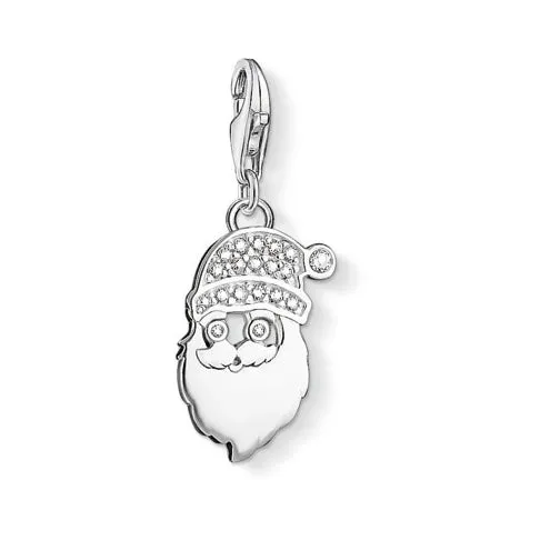 Santa Claus Head Charm with CZs