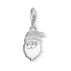 Santa Claus Head Charm with CZs