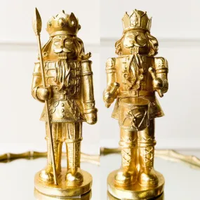 Set Of Two Gold Royal Nutcrackers