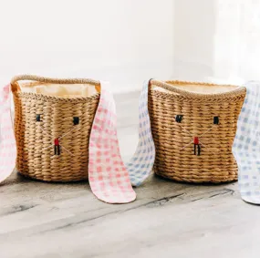 Sugar Bee Easter Basket, Gingham Bunnies