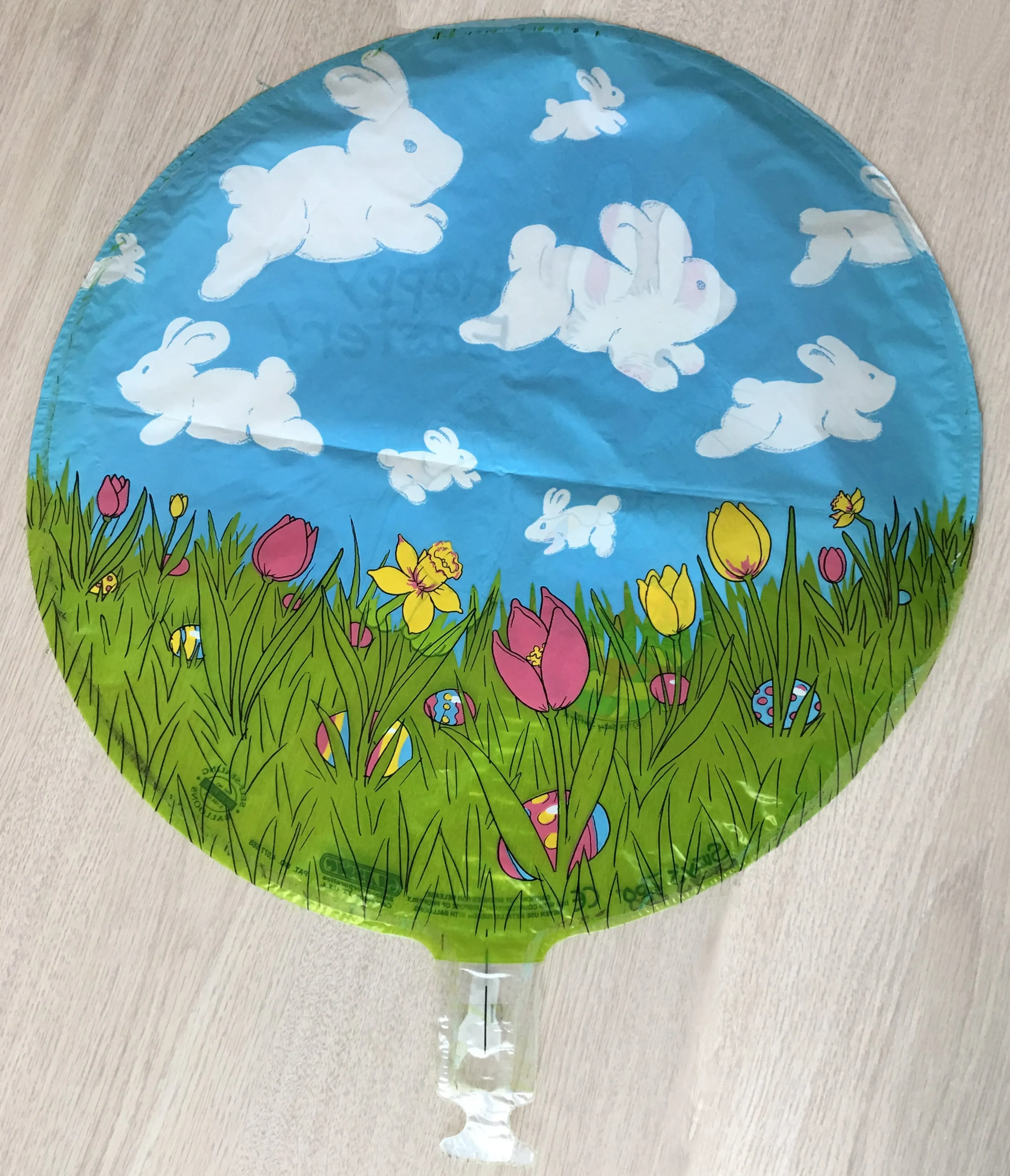 Suzy's Zoo Bunny & Clouds Happy Easter 18" Party Balloon