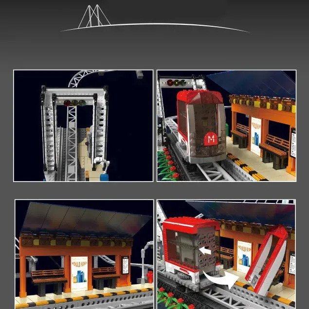 Tech City Motorized Urban Railcar Bricks Toy