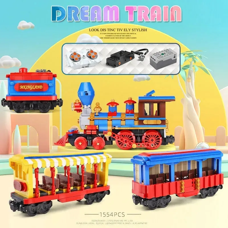 Tech MOC APP Motorized RC Dream Train Bricks Toy 12004