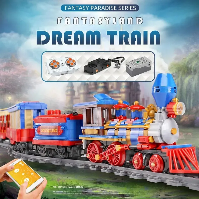 Tech MOC APP Motorized RC Dream Train Bricks Toy 12004