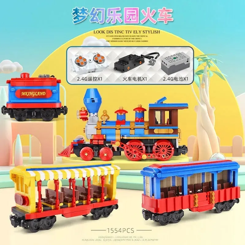 Tech MOC APP Motorized RC Dream Train Bricks Toy 12004