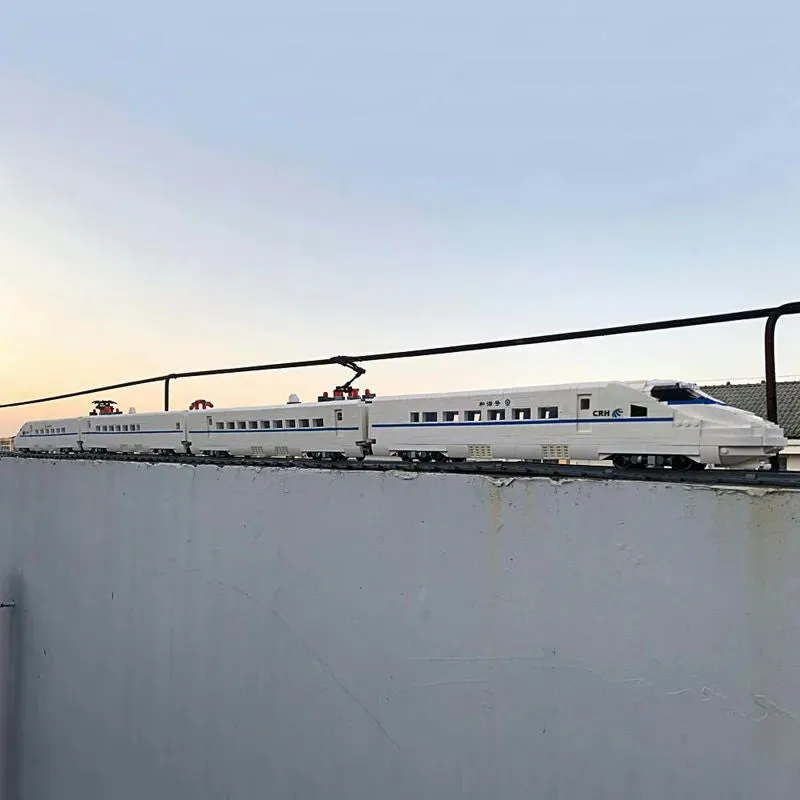 Tech Motorized Railway RC High-Speed CRH2 Train Bricks Toy