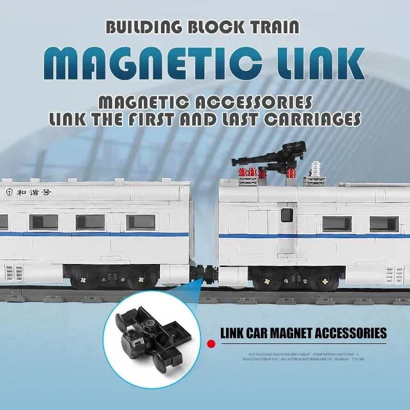 Tech Motorized Railway RC High-Speed CRH2 Train Bricks Toy