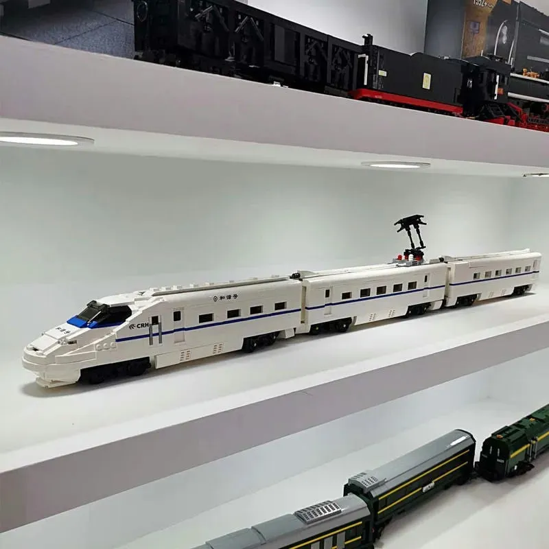 Tech Motorized Railway RC High-Speed CRH2 Train Bricks Toy