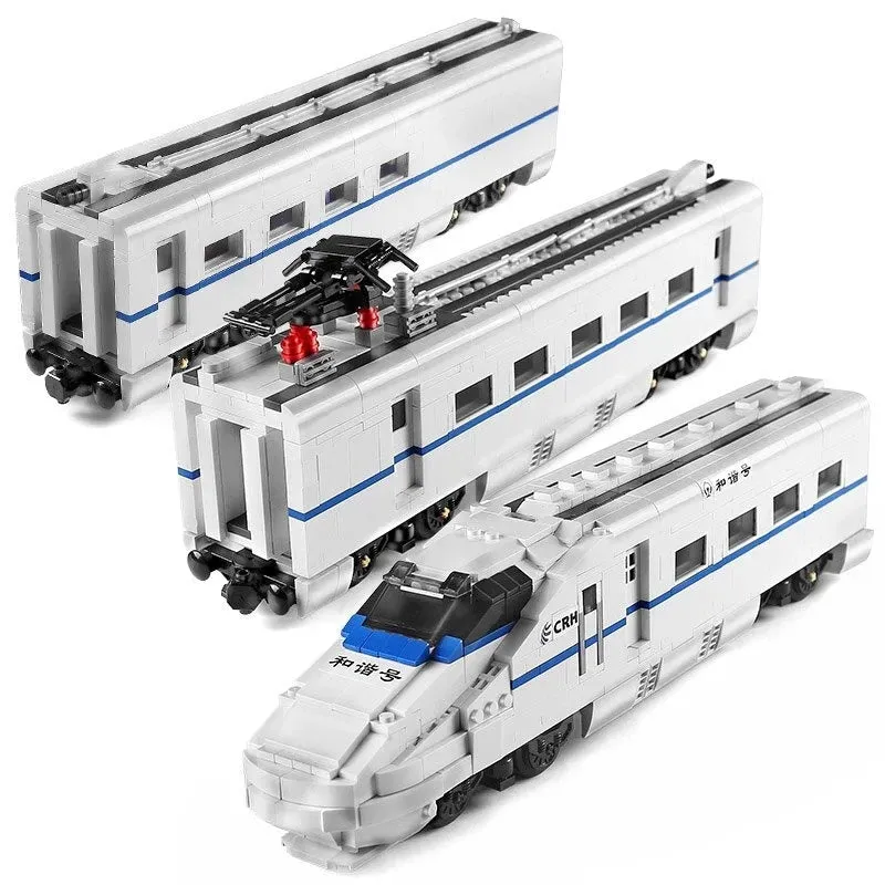 Tech Motorized Railway RC High-Speed CRH2 Train Bricks Toy