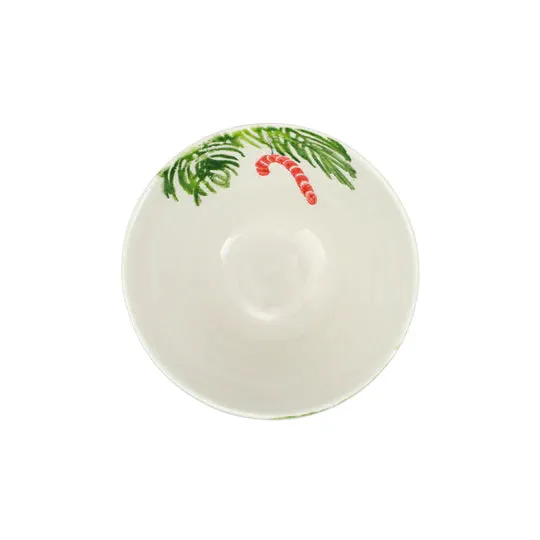 Vietri Cereal Bowl - Nutcrackers Candy Cane