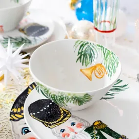 Vietri Cereal Bowl - Nutcrackers French Horn