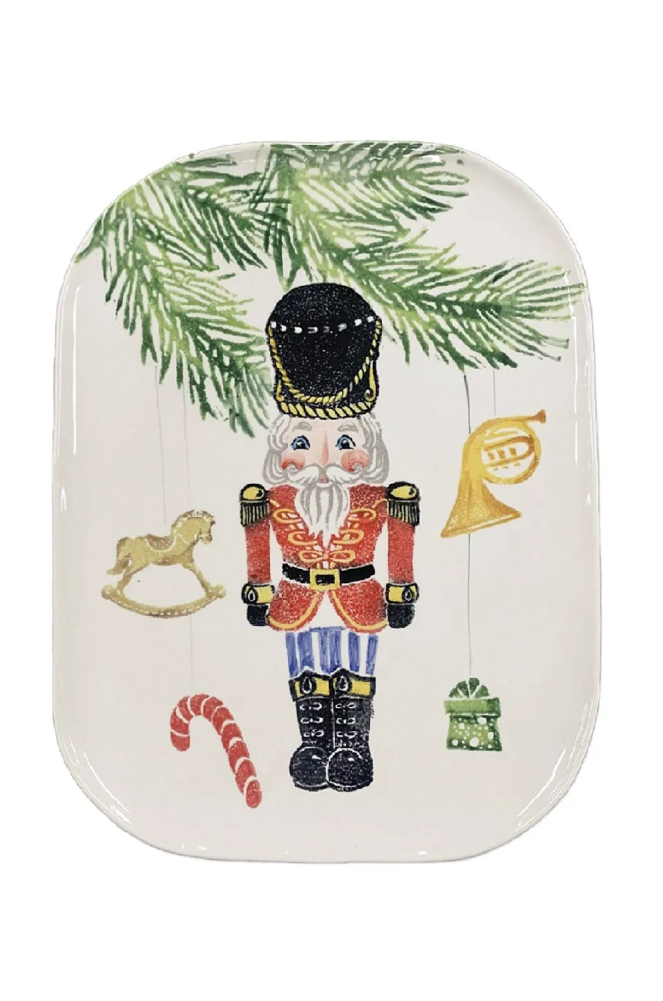 Vietri Nutcrackers Medium Rectangular Platter