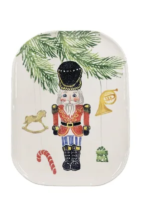 Vietri Nutcrackers Medium Rectangular Platter