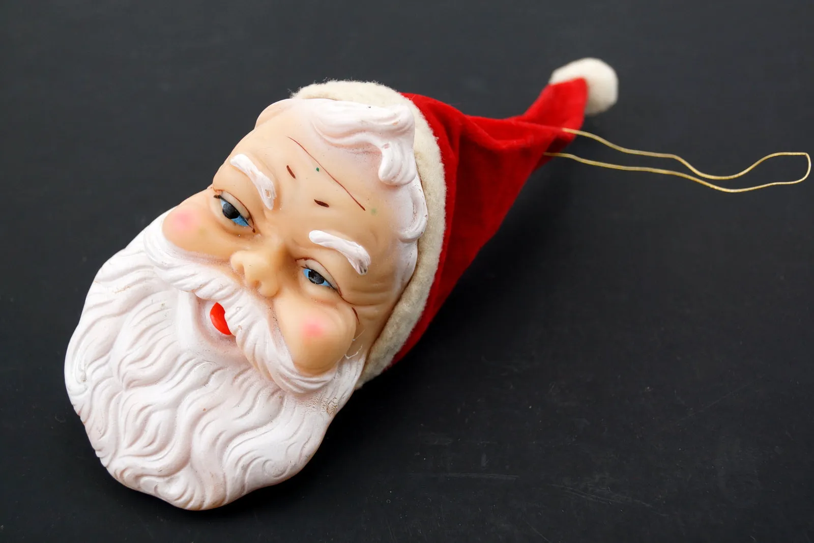 Vintage Santa Claus Head Ornament (c.1950s) N2