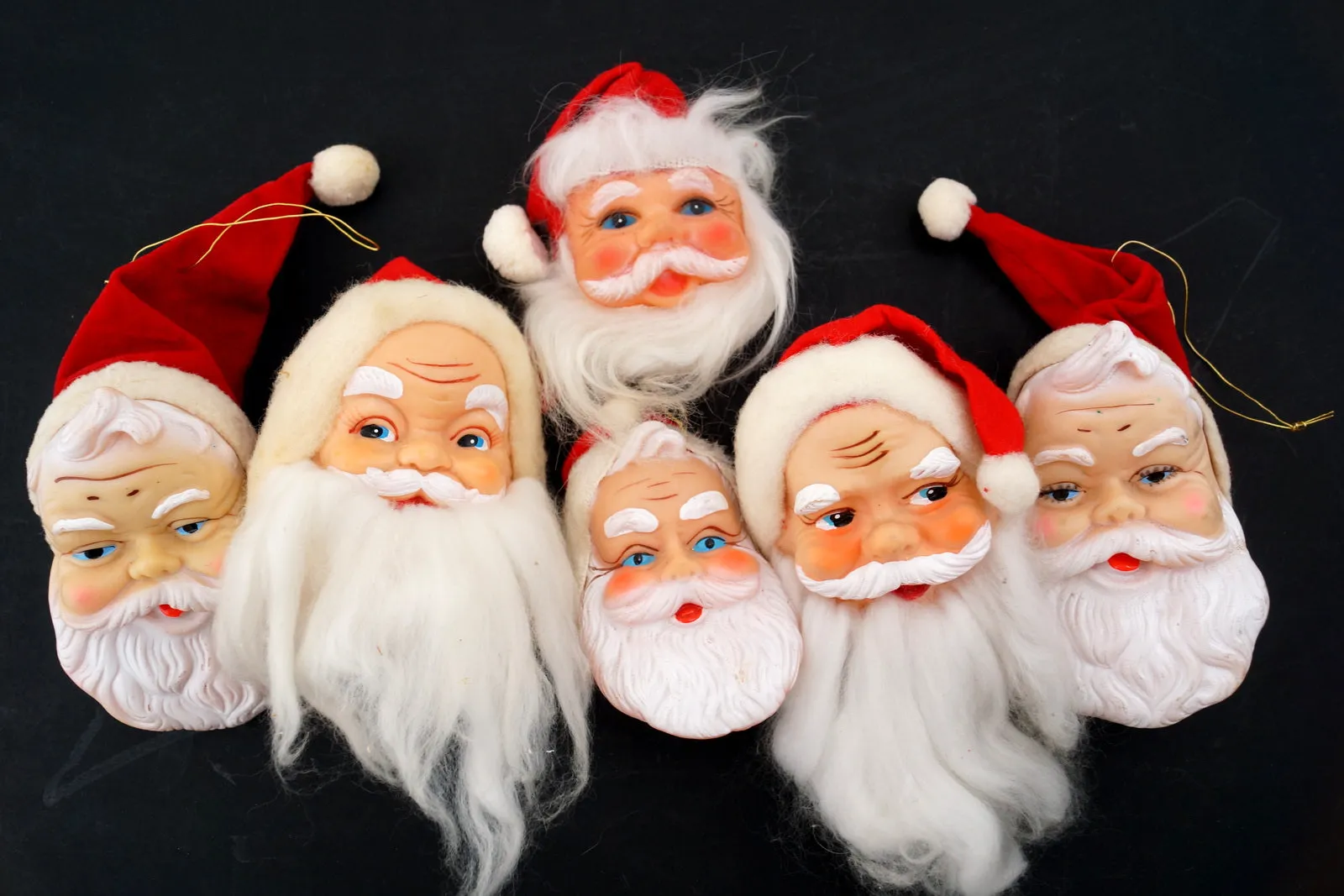 Vintage Santa Claus Head Ornament (c.1950s) N2
