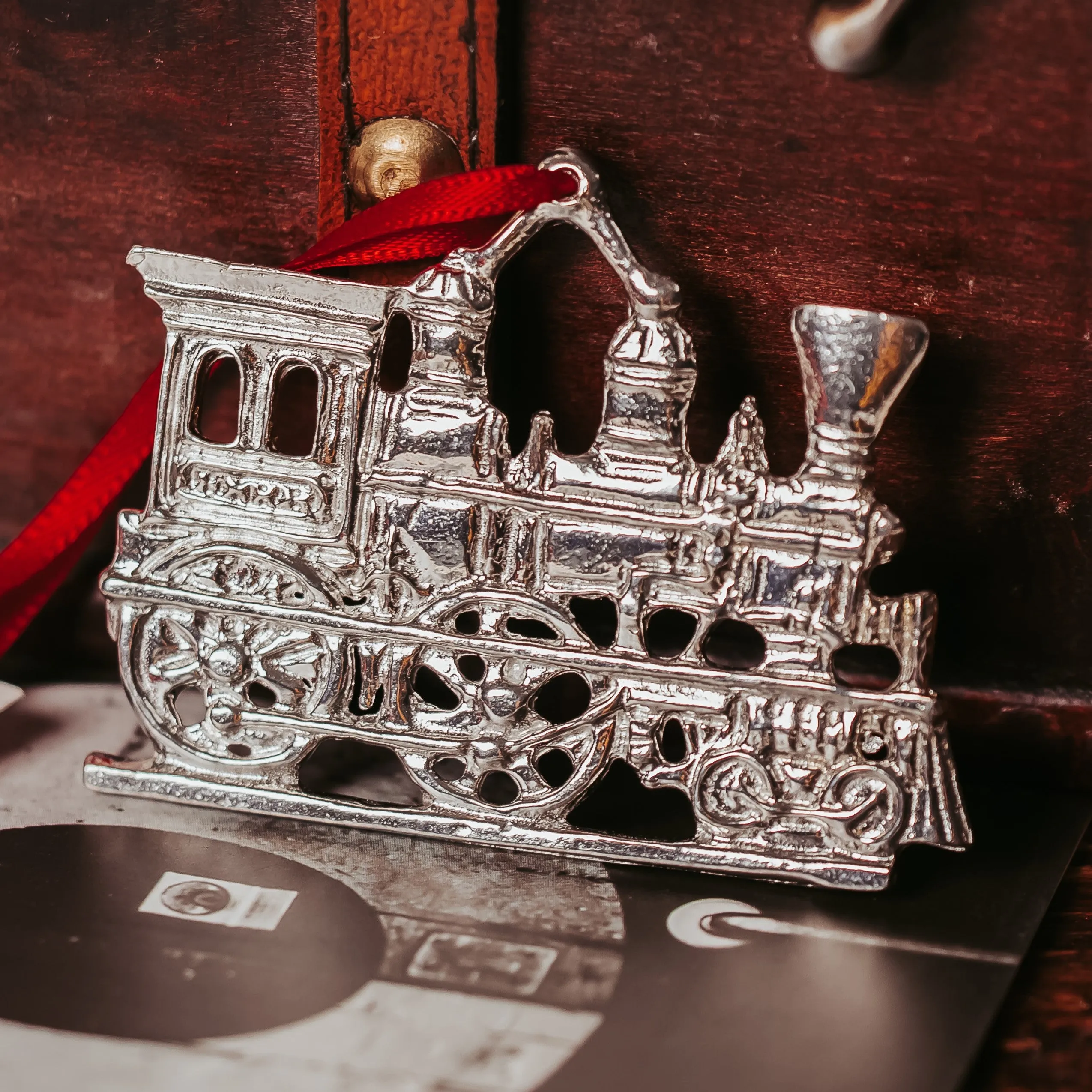 Vintage Train Ornament - Locomotive Gift - Polar Express Train