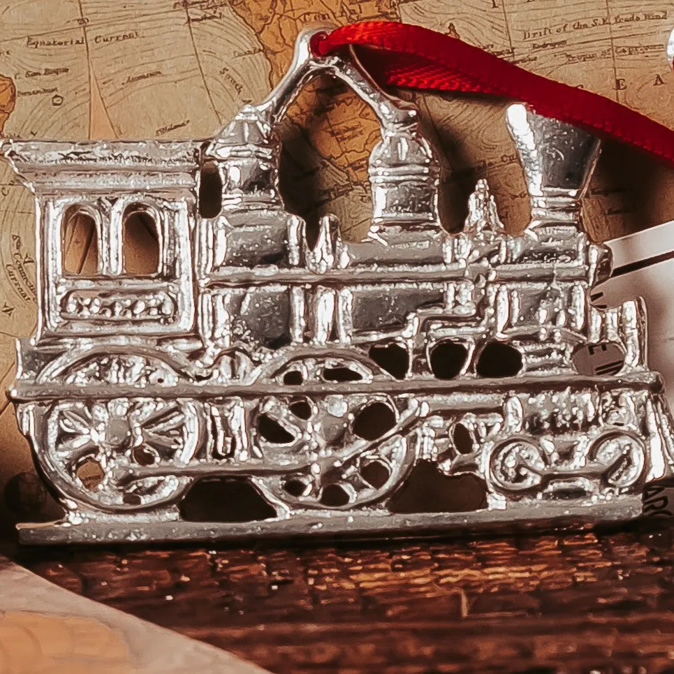 Vintage Train Ornament - Locomotive Gift - Polar Express Train