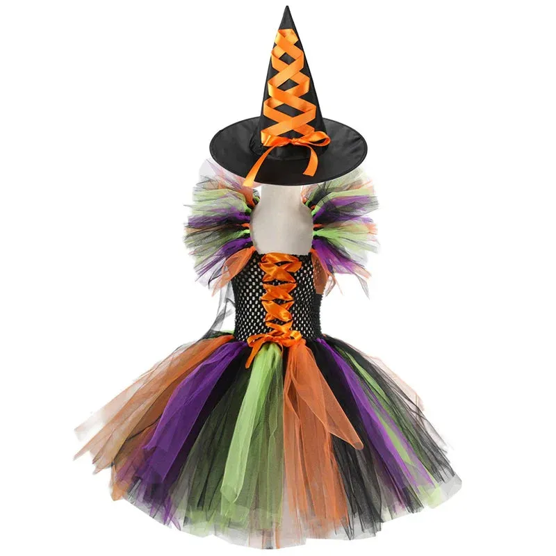 Witch Gown Knee Tutu Carnival Kid Costumes