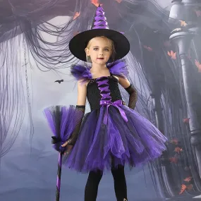 Witch Gown Knee Tutu Carnival Kid Costumes