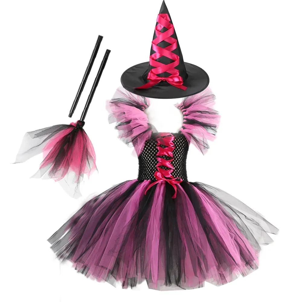 Witch Gown Knee Tutu Carnival Kid Costumes