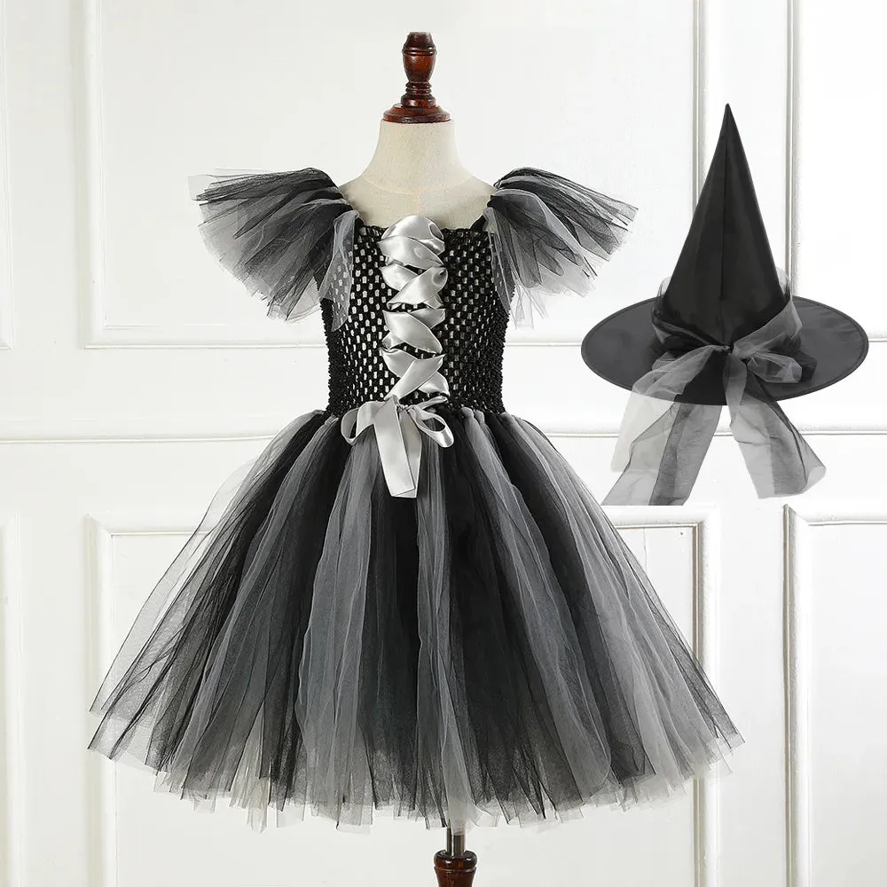 Witch Gown Knee Tutu Carnival Kid Costumes