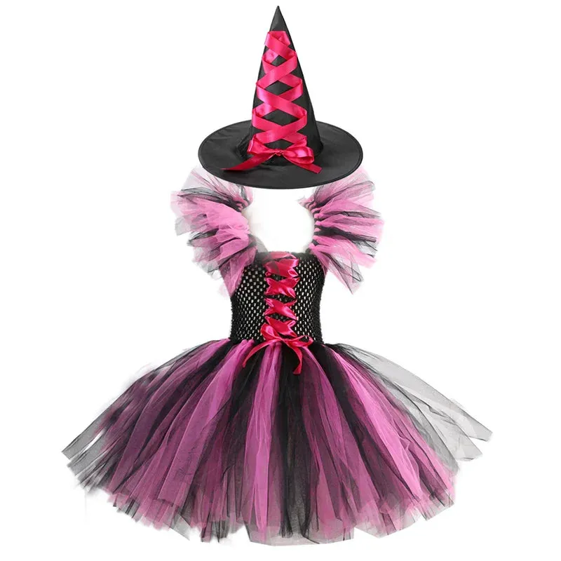 Witch Gown Knee Tutu Carnival Kid Costumes
