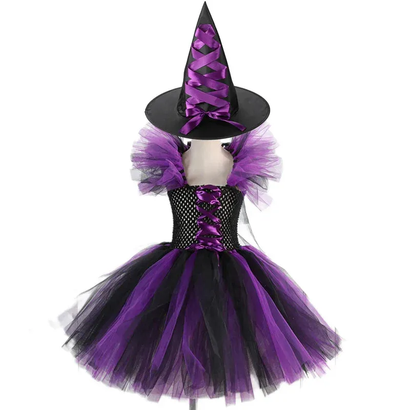 Witch Gown Knee Tutu Carnival Kid Costumes
