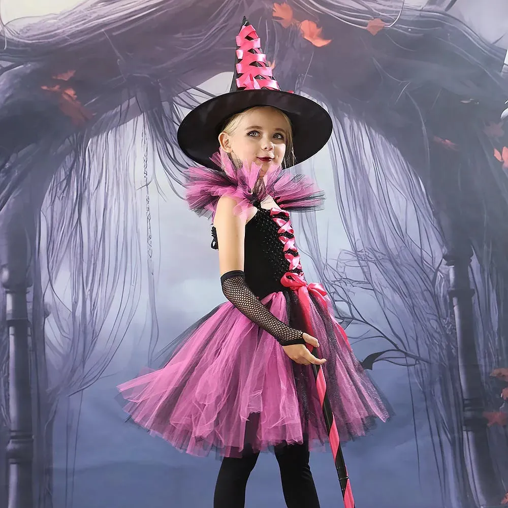 Witch Gown Knee Tutu Carnival Kid Costumes
