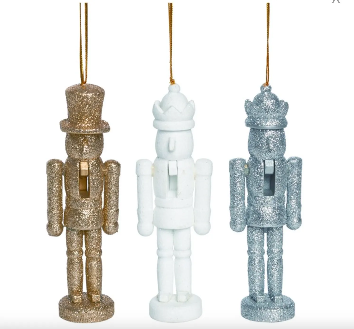 Wooden Glitz Nutcracker Ornament
